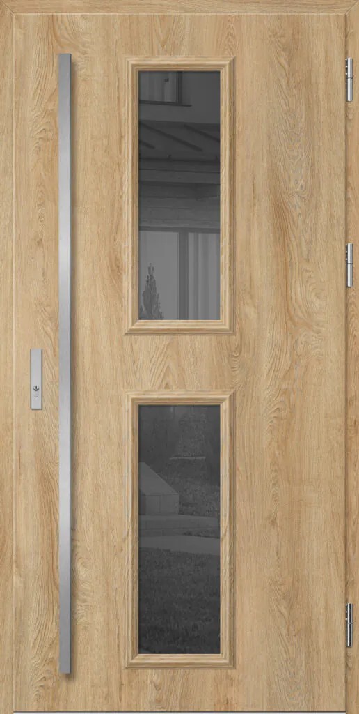erkado warszawa drzwi-stalowe-arendal-9-frame-black-str-antracyt-jedwabny-okucia-czarne-szyba-matowa-biel-przezierne-oscieznica-drzwi zewnętrzne (4) Erkado ARENDAL 9 - obrazek 1